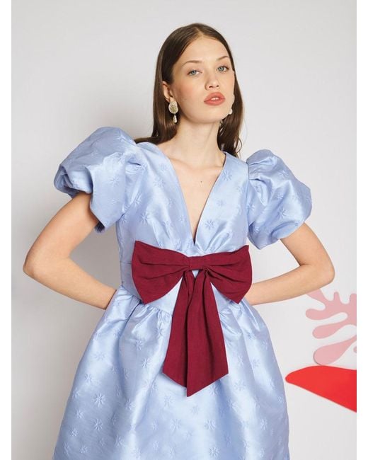 Sister Jane White Adele Bow Mini Dress