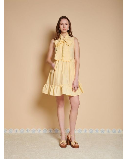 Sister Jane Natural Buttermilk Bow Mini Dress