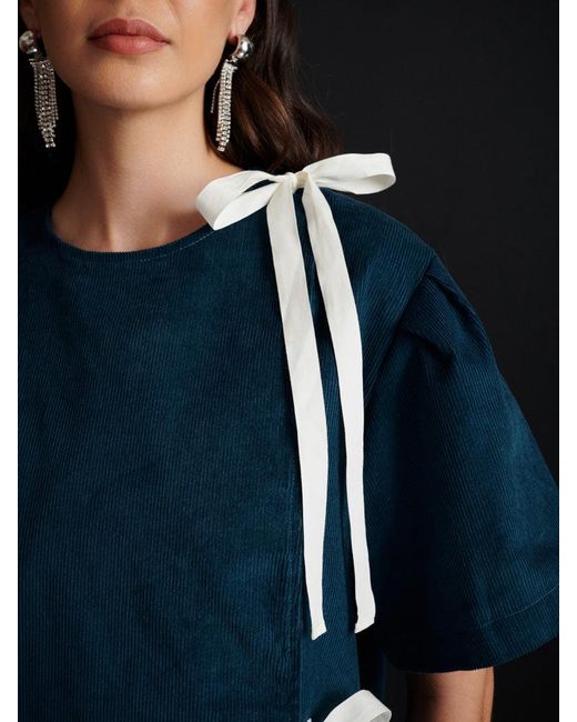 Sister Jane Black Ghospell Carmen Cord Wrap Dress