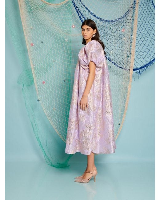 Sister Jane Dream Port Flora Midi Dress in Blue | Lyst