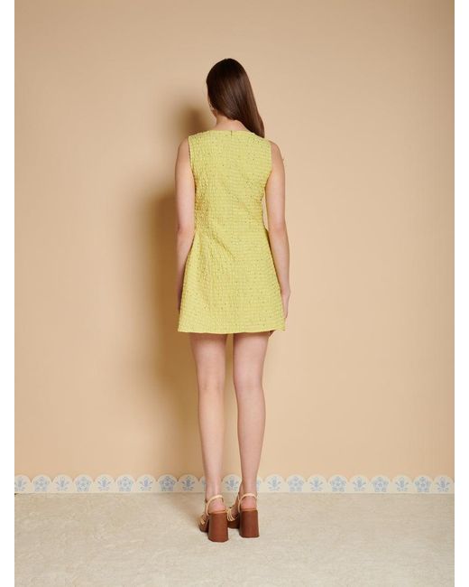 Sister Jane Yellow Ronja Bead Mini Dress