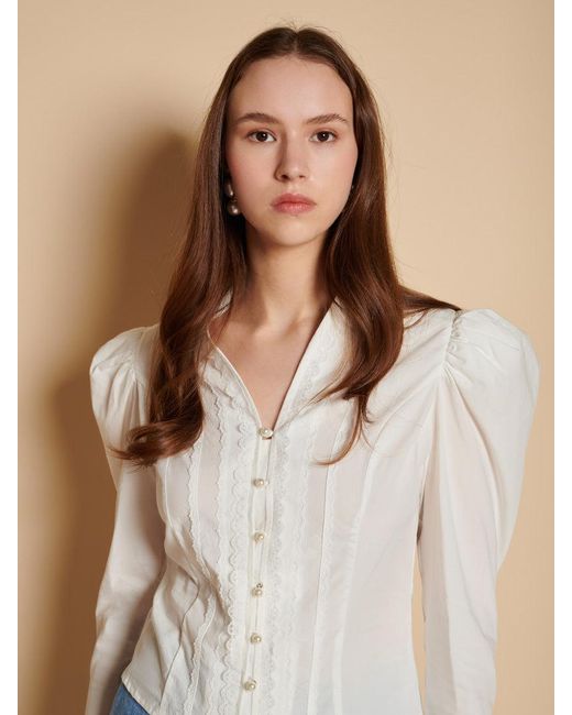 Sister Jane Blue Ebba Trim Blouse