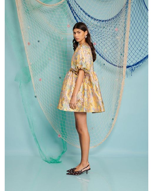 Sister Jane Dream Meri Jacquard Mini Dress in Blue | Lyst