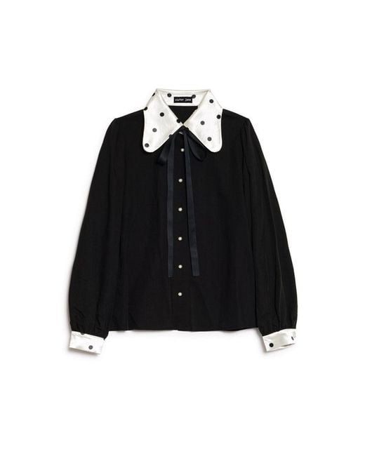 Sister Jane Black Margaux Bow Blouse