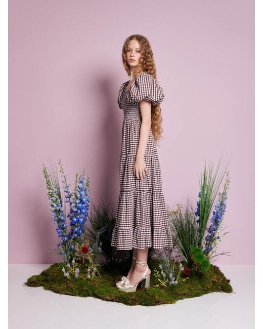 Sister Jane Pink Pollen Gingham Midi Dress