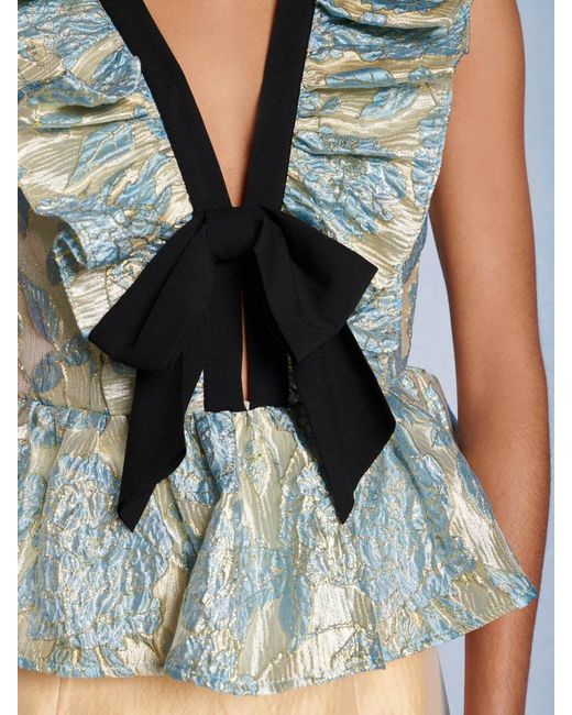 Sister Jane Dream Bluebell Jacquard Bow Top