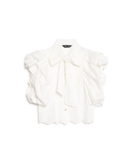 Sister Jane Blue Sofia Bow Blouse