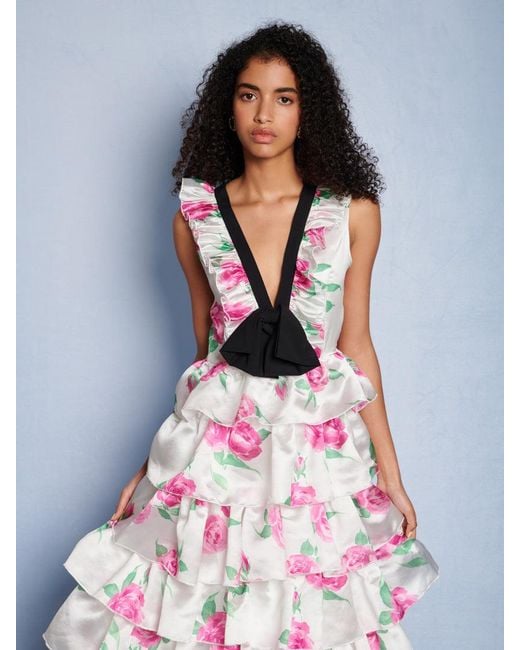 Sister Jane White Dream Pernilla Floral Ruffle Maxi Dress