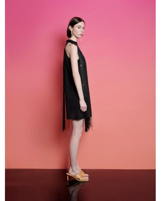 Sister Jane Pink Ghospell Frida Fringe Mini Dress