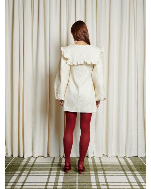 Sister Jane Ghospell Christy Collar Mini Dress in White | Lyst