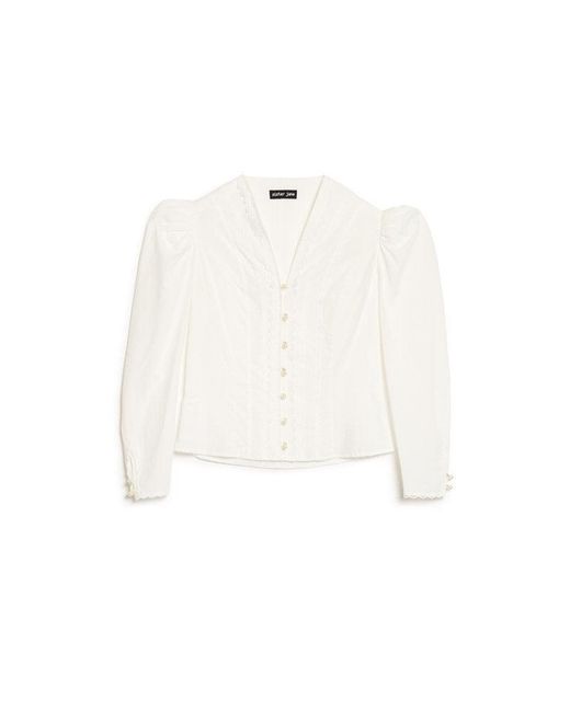Sister Jane Blue Ebba Trim Blouse