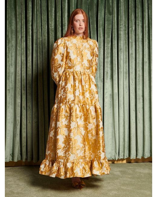 Sister Jane Metallic Dream Imagine Jacquard Maxi Dress