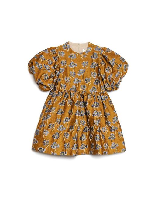 Sister Jane Dream Honey Jacquard Mini Dress in Natural | Lyst