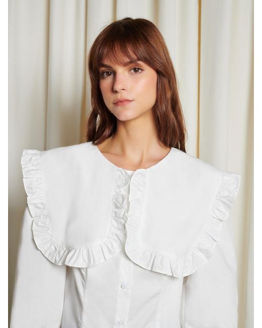 Sister Jane White Ghospell Christy Collar Blouse