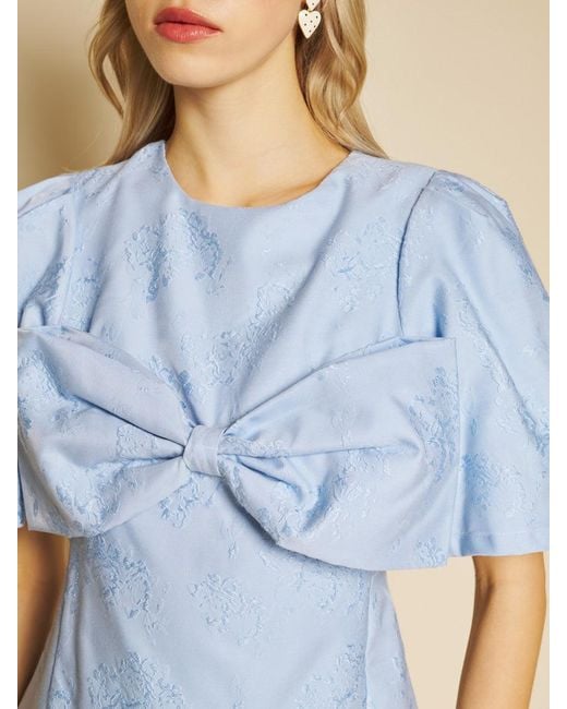 Sister Jane Blue Sweet Pea Jacquard Mini Dress