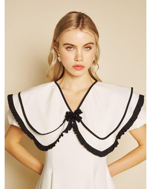 Sister Jane Natural Daffodil Collar Mini Dress