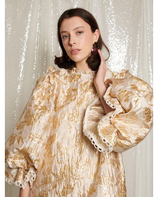 Sister Jane Women's Natural Lumiere Jacquard Mini Dress Sister Jane Women's Natural Lumiere Jacquard Mini Dress