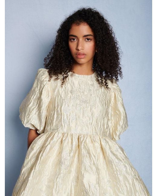 Sister Jane Natural Dream Chalk Jacquard Mini Dress
