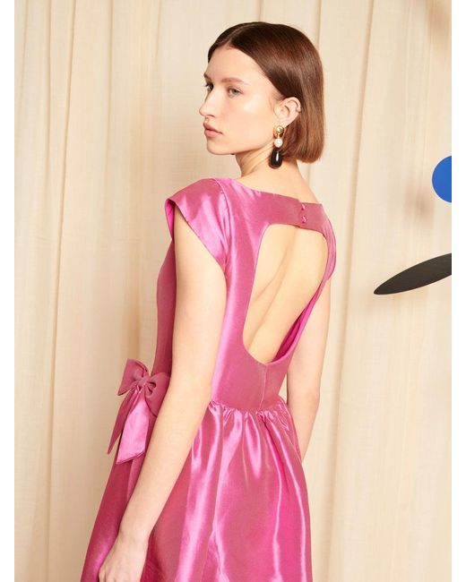 Sister Jane Pink Dream Amelie Open Back Midi Dress