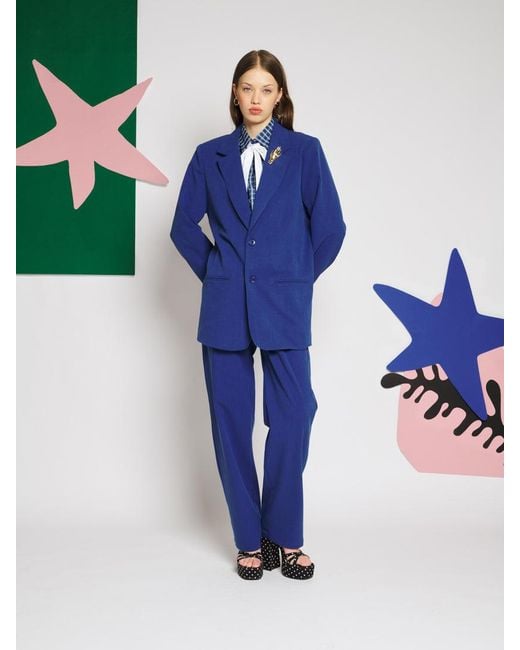 Sister Jane Blue Manon Single Breasted Blazer