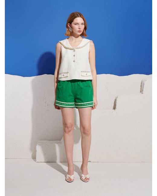 Sister Jane Green Breeze Tweed Sailor Top