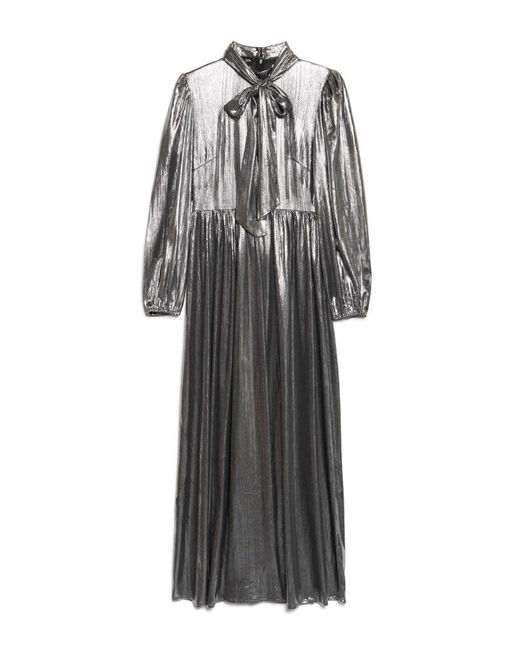 Sister Jane Natural Disco Darling Lame Maxi Dress