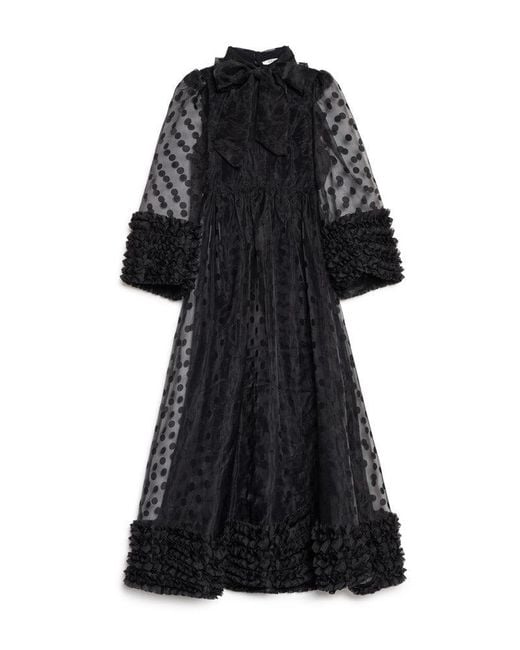 Sister Jane Black Dream Margaux Spot Organza Maxi Dress