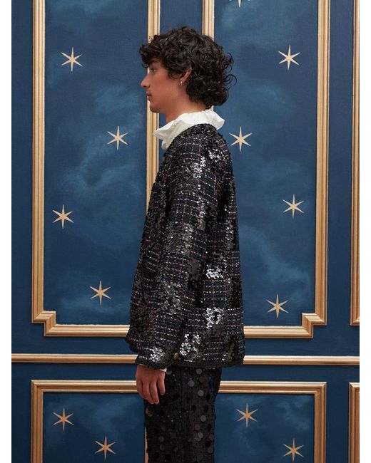 Sister Jane Blue Frederik Tweed Jacket