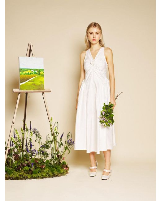 Sister Jane Multicolor Lily Jacquard Rosette Midi Dress