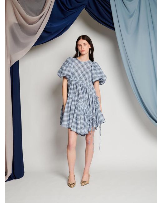 ワンピース (GHOSPELL) Caitlin Check Mini Dress Sister Jane Ghospell Caitlin Check Mini Dress in Blue | Lyst