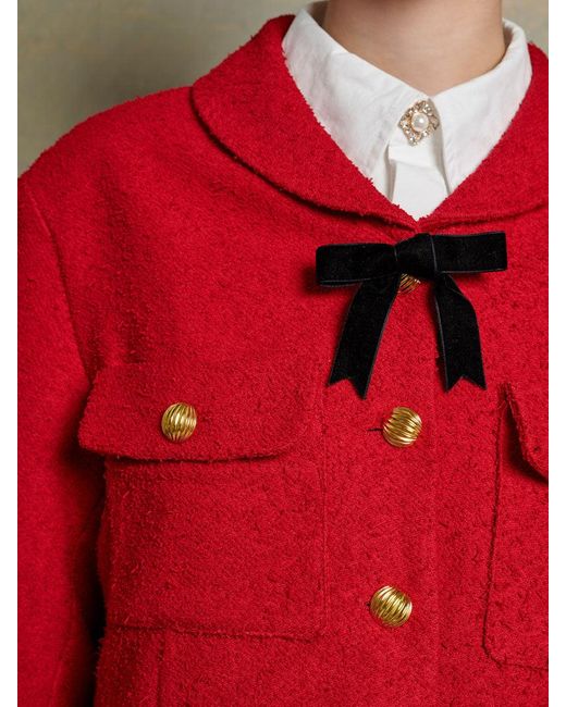 Sister Jane Red Poise Boucle Jacket
