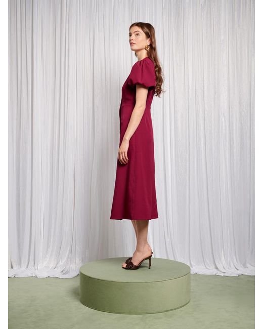 Sister Jane Red Sandy Swirl Midi Dress