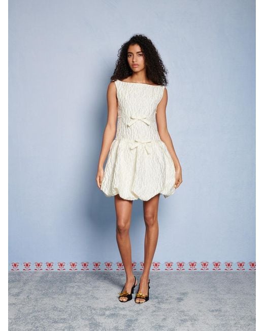 Sister Jane White Dream Vitsippa Jacquard Bubble Dress