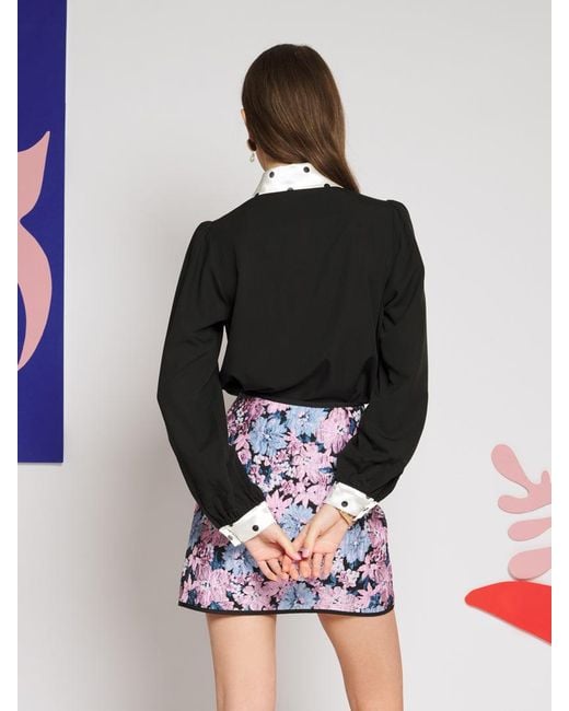 Sister Jane Black Margaux Bow Blouse