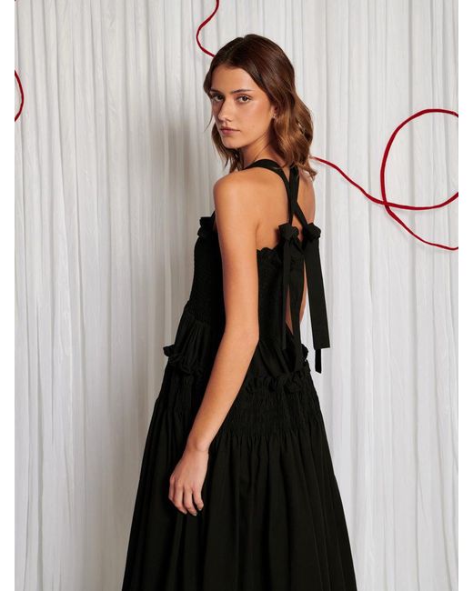 Sister Jane White Dream Heartstrings Cross Straps Midi Dress