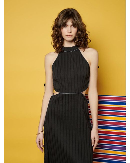 Sister Jane Yellow Ghospell Sylvie Stripe Cut Out Midi Dress