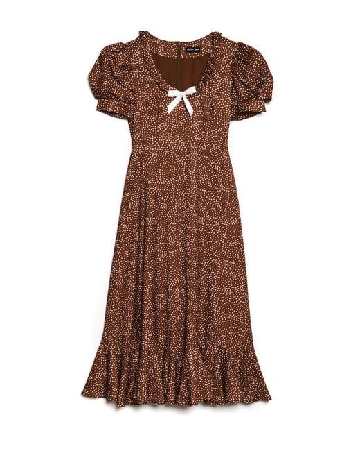 Sister Jane Brown Knick Knack Midi Dress