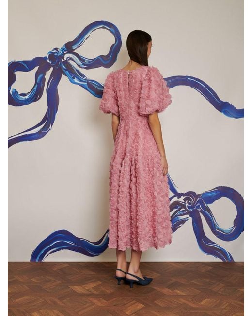 Sister Jane Dream Rosette Trapeze Midaxi Dress in Pink | Lyst