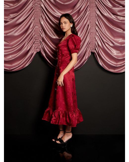 Sister Jane Red Carnival Hearts Midi Dress