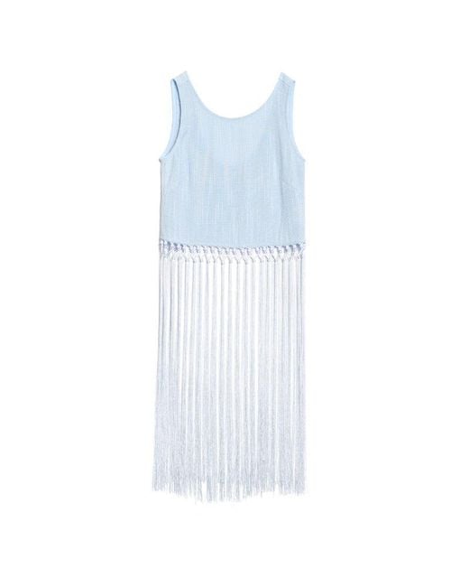 Sister Jane Blue Ghospell Mona Fringed Top