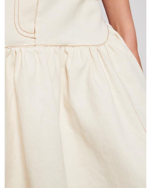 Sister Jane White Ghospell Quincey Drill Midi Skirt