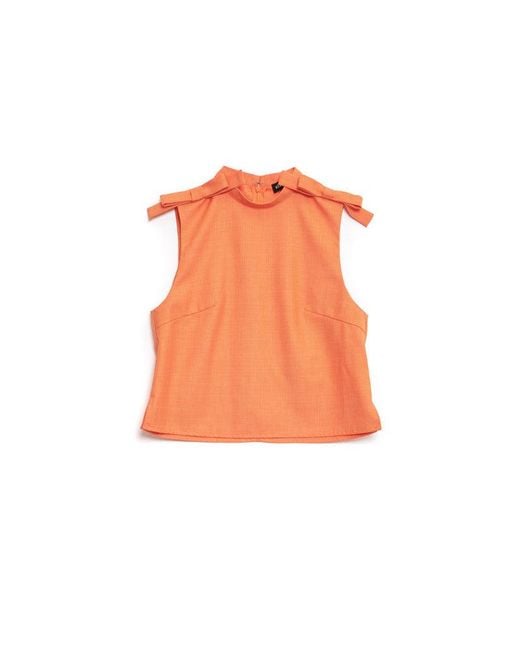 Sister Jane Orange Neroli Bow Crop Top