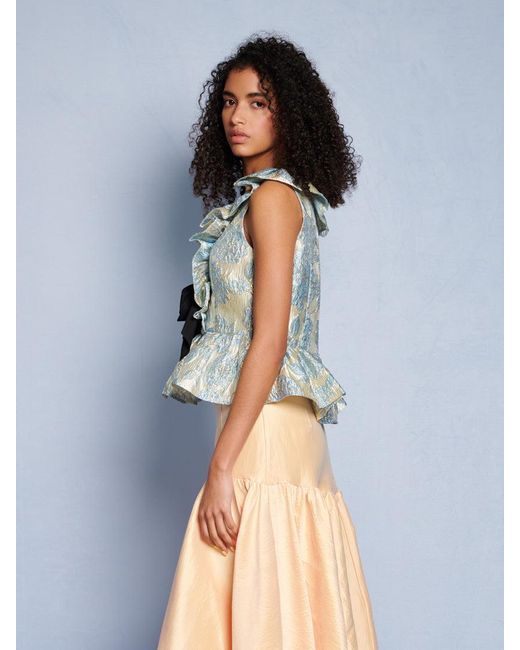 Sister Jane Dream Bluebell Jacquard Bow Top