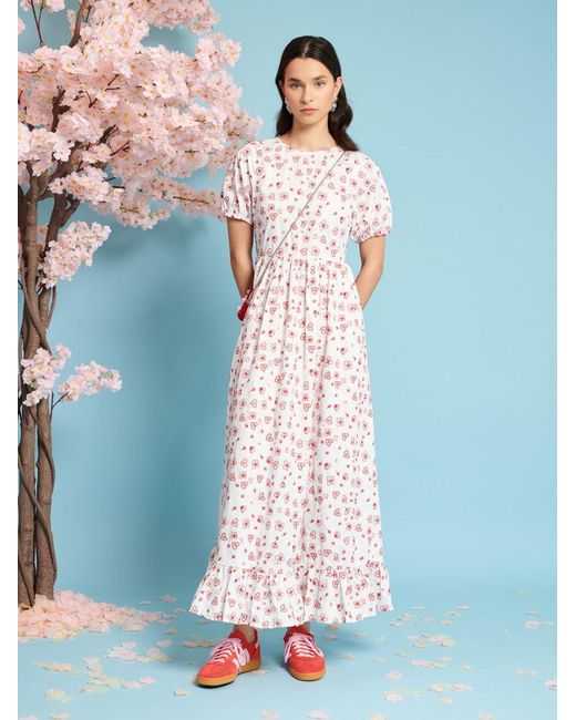Sister Jane Blue Doodle Bloom Midi Dress