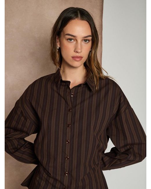 Sister Jane Brown Ghospell Ximena Striped Shirt