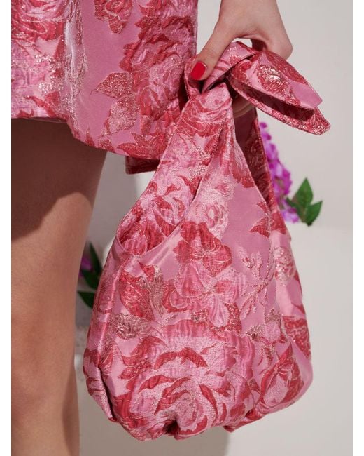 Sister Jane Pink Dream Elara Jacquard Bow Bag