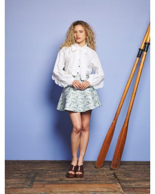 Sister Jane Women's White Breeze Bow Blouse