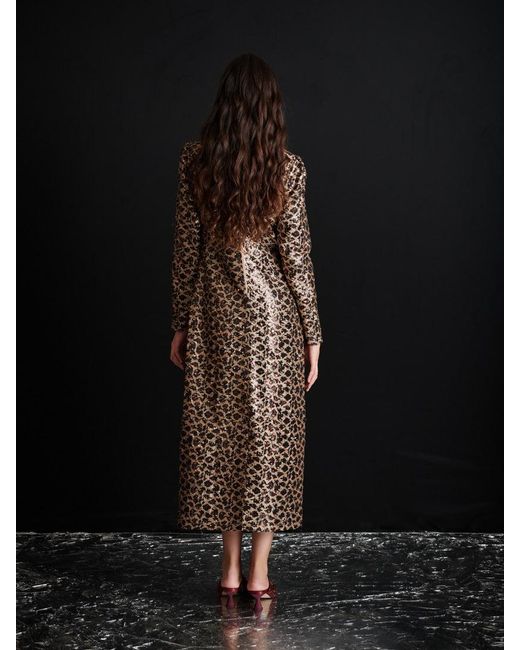 Sister Jane Black Ghospell Yara Sequin Leopard Midi Dress