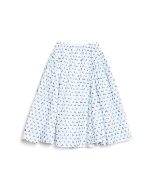 Sister Jane Blue Dream Sea Salt Jacquard Midi Skirt