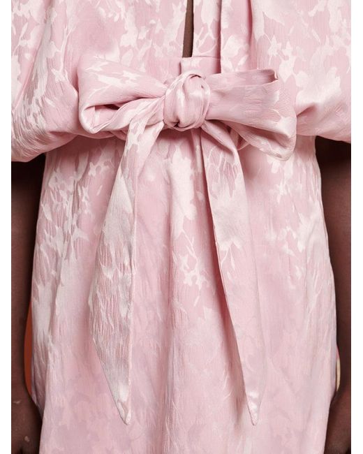 Sister Jane Pink Ghospell Mariam Jacquard Mini Dress